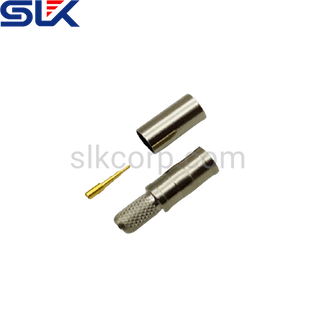 R / P SMB-Stecker mit geradem Crimpverbinder für LMR-200-Kabel 50 Ohm 5RMBM11S-A200